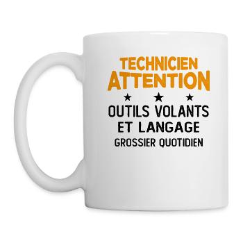 Cadeau Drôle Humour Profession Pour Un Technicien - Mug blanc - blanc - Gauche