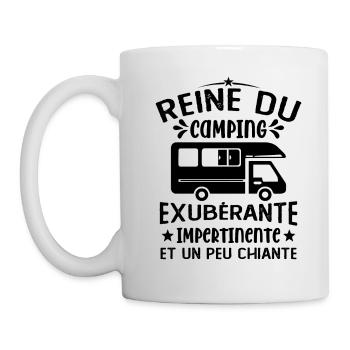 La Reine Du Camping Campeuse Cadeau Campeur Femme - Mug blanc - blanc - Gauche