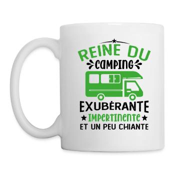 La Reine Du Camping Campeuse Cadeau Campeur Femme - Mug blanc - blanc - Gauche