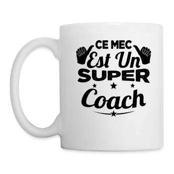 Ce Mec est un Super Coach Cadeau - Mug blanc - blanc - Gauche