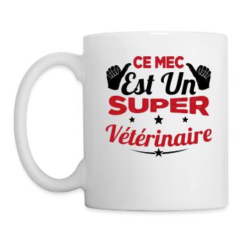 Humour Ce Mec Est Un Super Vétérinaire - Mug blanc - blanc - Gauche