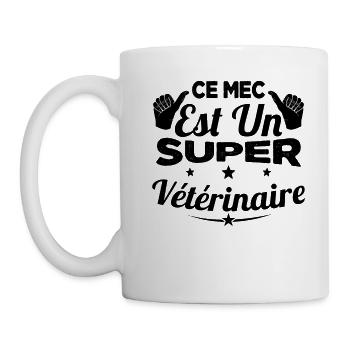 Humour Ce Mec Est Un Super Vétérinaire - Mug blanc - blanc - Gauche