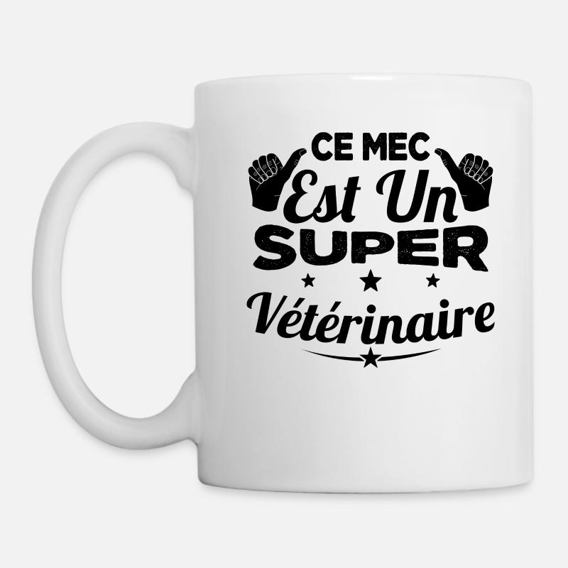 Humour Ce Mec Est Un Super Vétérinaire - Mug blanc - blanc