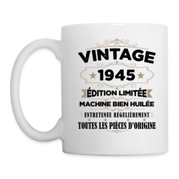 Vintage 1945 Edition Limitée - Mug blanc - blanc - Gauche