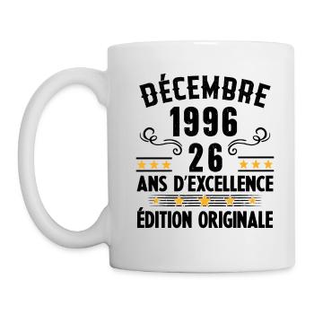 26 Ans Anniversaire Vintage En Décembre 1996 - Mug blanc - blanc - Gauche