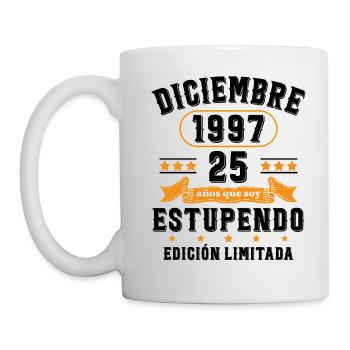 25 Ans Anniversaire Vintage Né(e) en Décembre 1997 - Mug blanc - blanc - Gauche