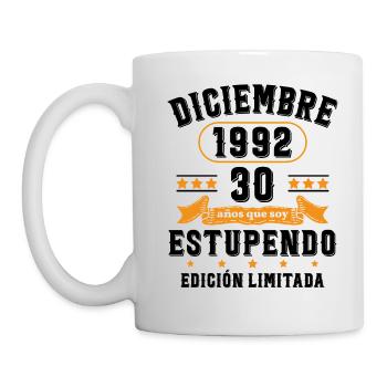 30 Ans Anniversaire Vintage Né(e) en Décembre 1992 - Mug blanc - blanc - Gauche
