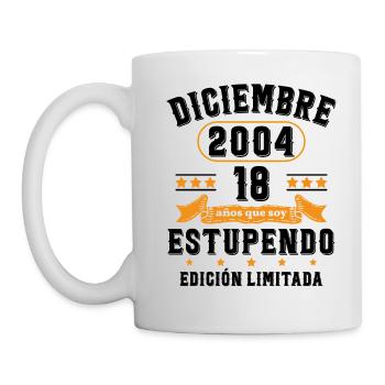 18 Ans Anniversaire Vintage Né(e) en Décembre 2004 - Mug blanc - blanc - Gauche