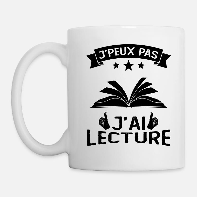 Je Peux Pas J'Ai Lecture - Mug blanc - blanc