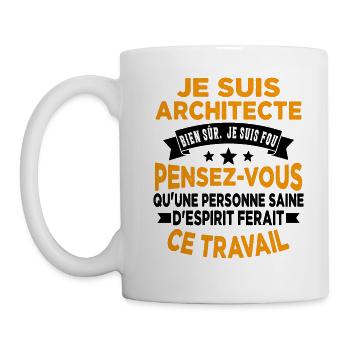idée cadeau architectes pour un architecte - Mug blanc - blanc - Gauche