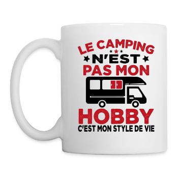 J'aime Camping C'est Mon Style De Vie Camping Car - Mug blanc - blanc - Gauche