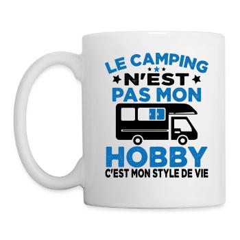 J'aime Camping C'est Mon Style De Vie Camping Car - Mug blanc - blanc - Gauche