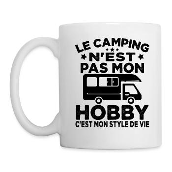 J'aime Camping C'est Mon Style De Vie Camping Car - Mug blanc - blanc - Gauche