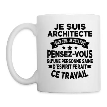 idée cadeau architectes pour un architecte - Mug blanc - blanc - Gauche