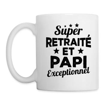 Super Retraité et Papi Exceptionnel Humour Cadeau - Mug blanc - blanc - Gauche