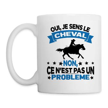 Oui Je Sens Le Cheval non ce n est pas un problème - Mug blanc - blanc - Gauche