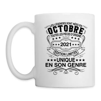 Les légendes sont nées en Octobre 2021 Cadeau - Mug blanc - blanc - Gauche