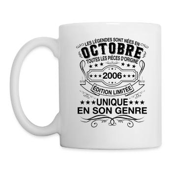 Les légendes sont nées en Octobre 2006 Cadeau - Mug blanc - blanc - Gauche