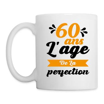 60 Ans Anniversaire 60 ans l'age de la perfection - Mug blanc - blanc - Gauche
