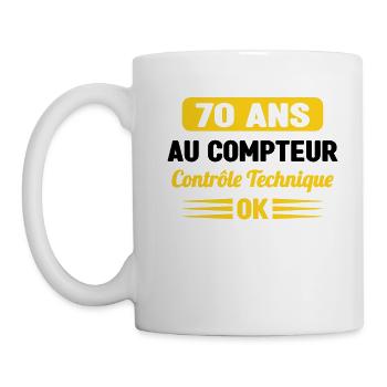 70 Ans Au Compteur Humour 70eme Anniversaire - Mug blanc - blanc - Gauche