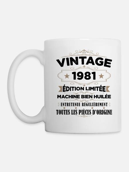 Vintage 1981 Édition Limitée - Mug blanc - blanc