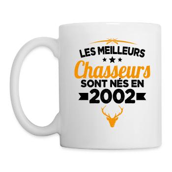 Les Meilleurs Chasseurs nés en 2002 Cadeau - Mug blanc - blanc - Gauche