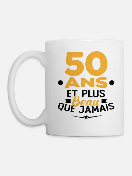 50 Ans et plus beau que jamais - Mug blanc - blanc
