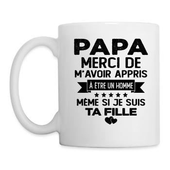 Homme Papa Fête Des Père Humour Cadeau Papa - Mug blanc - blanc - Gauche