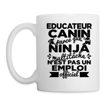 Educateur Canin Drôle Cadeau Ninja Humor - Mug blanc - blanc - Gauche