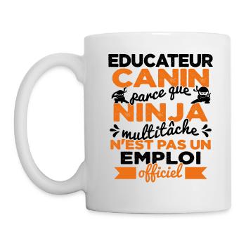 Educateur Canin Drôle Cadeau Ninja Humor - Mug blanc - blanc - Gauche