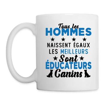 Homme Educateur Canin Chien Chiot Cadeau - Mug blanc - blanc - Gauche