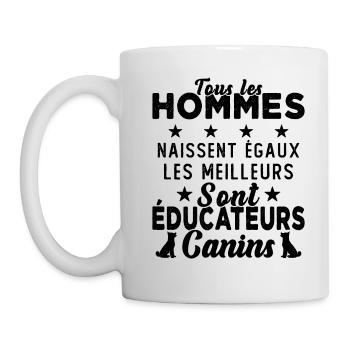 Homme Educateur Canin Chien Chiot Cadeau - Mug blanc - blanc - Gauche