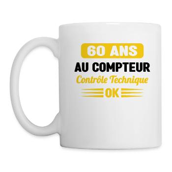 60 Ans Au Compteur Humour 60eme Anniversaire - Mug blanc - blanc - Gauche