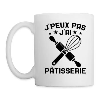 Je Peux Pas J'ai Pâtisserie Cadeau Passionnées - Mug blanc - blanc - Gauche