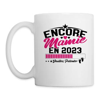 Encore Mamie En 2023 Cadeau Future Grand-mère - Mug blanc - blanc - Gauche