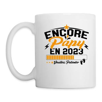 Annonce Grossesse Encore Papy 2023 Cadeau - Mug blanc - blanc - Gauche