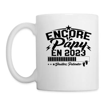 Annonce Grossesse Encore Papy 2023 Cadeau - Mug blanc - blanc - Gauche