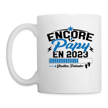Annonce Grossesse Encore Papy 2023 Cadeau - Mug blanc - blanc - Gauche