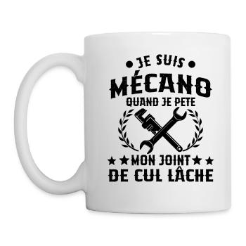 Je Suis Mécano Cadeau Mécanicien - Mug blanc - blanc - Gauche