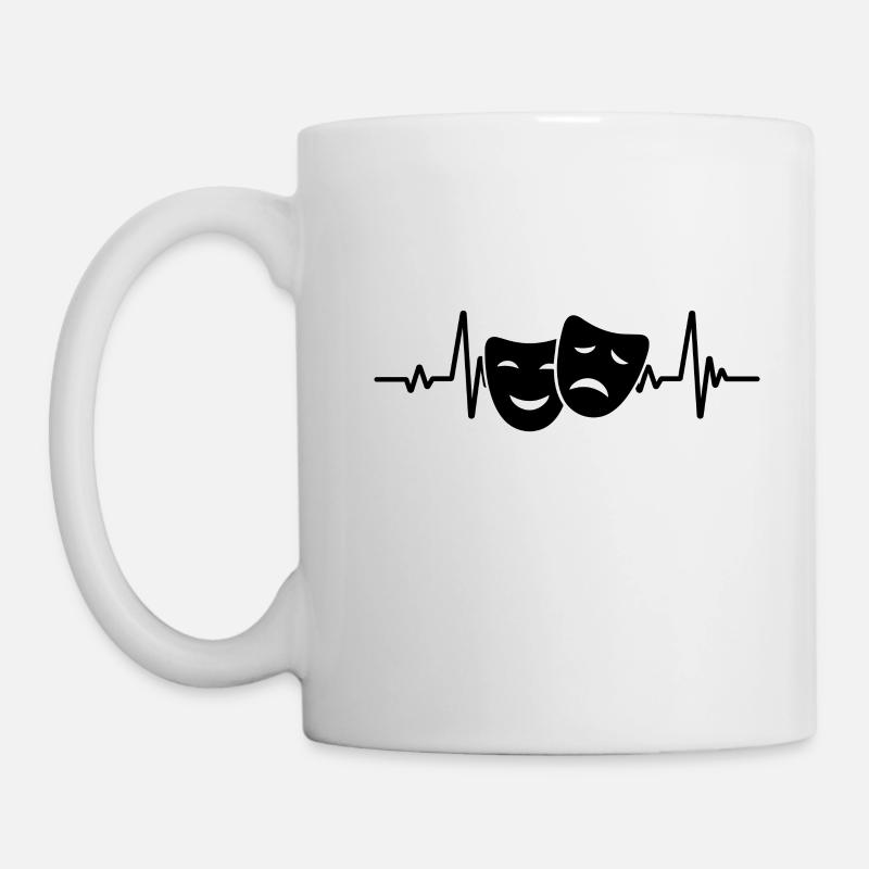 Théâtre Drama Heartbeat Théâtre École Enseignant - Mug blanc - blanc