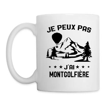 Je peux pas j'ai Montgolfière Humour Montgolfiere - Mug blanc - blanc - Gauche