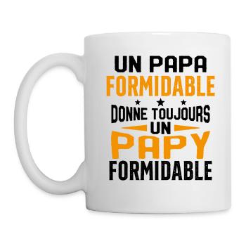 Un papa formidable donne Papy Cadeau formidable - Mug blanc - blanc - Gauche