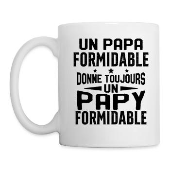 Un papa formidable donne Papy Cadeau formidable - Mug blanc - blanc - Gauche
