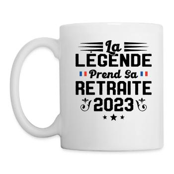 La Légende Prend Sa Retraite 2023 - Mug blanc - blanc - Gauche