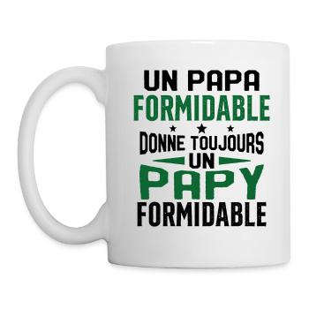 Un papa formidable donne Papy Cadeau formidable - Mug blanc - blanc - Gauche