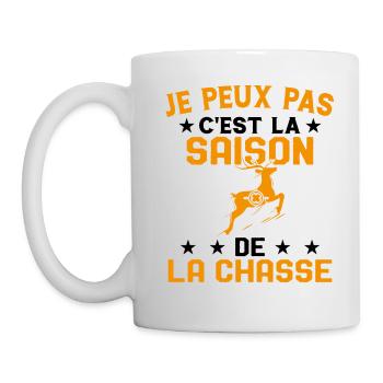 C'est La Saison De La Chasse Humour Chasseur - Mug blanc - blanc - Gauche