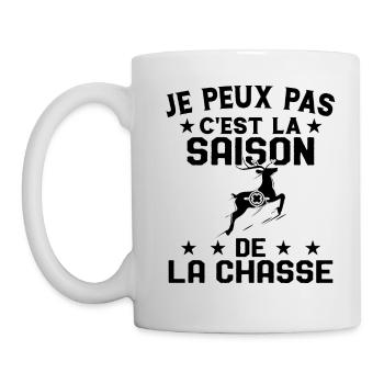 C'est La Saison De La Chasse Humour Chasseur - Mug blanc - blanc - Gauche