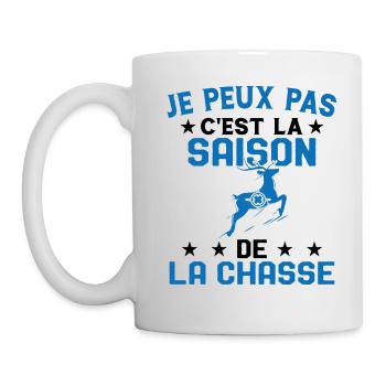 C'est La Saison De La Chasse Humour Chasseur - Mug blanc - blanc - Gauche