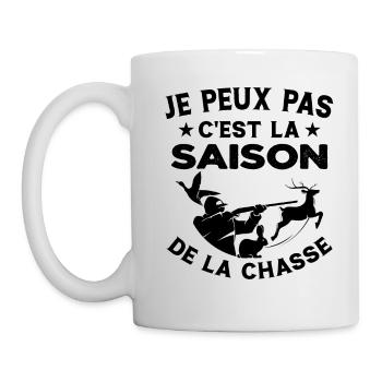 C'est La Saison De La Chasse Humour Chasseur - Mug blanc - blanc - Gauche