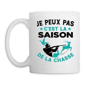 C'est La Saison De La Chasse Humour Chasseur - Mug blanc - blanc - Gauche